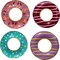 4E's Novelty 4 Pack Mini Inflatable Donuts – 15" Blow-up Donut Decor for Donut Party Favors